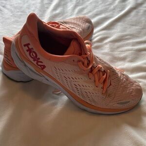 Hoka Women's Peach/Coral Athletic Shoes 9.5